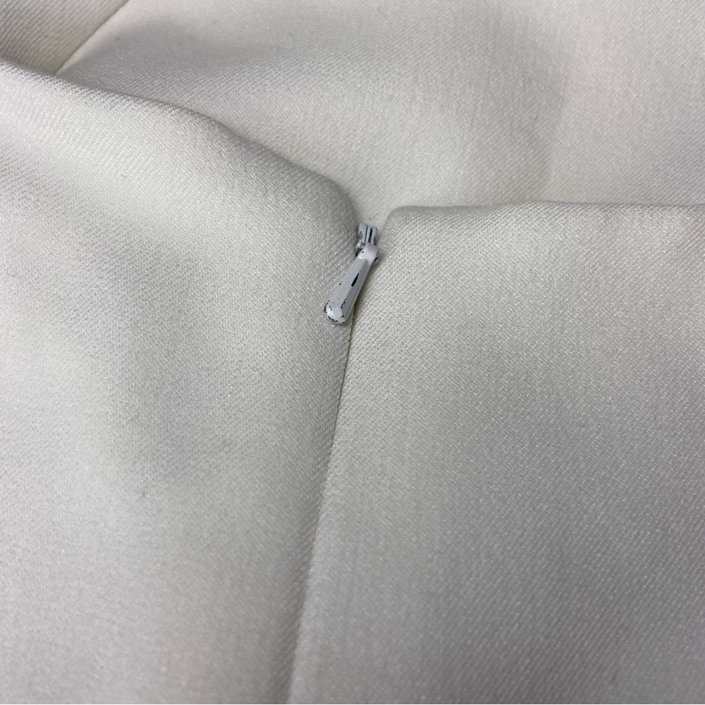 Black Halo Size 6 Keyton White Peplum Sheath Dress Career Office Cocktail Bridal - Picture 6 of 9